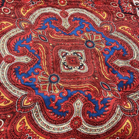 Bloomsbury Paisley Pattern Silk Handkerchief Scarf - Picture 7 of 7